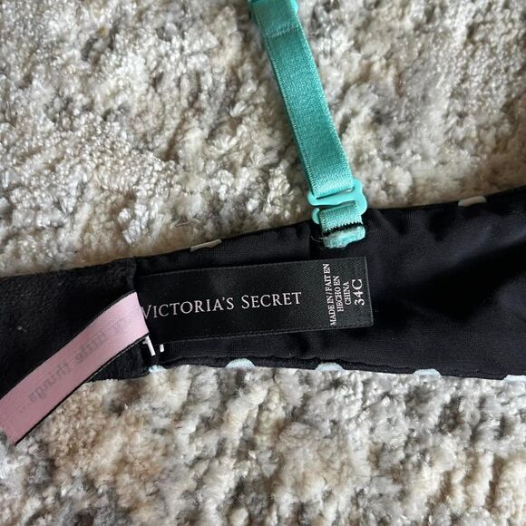 Vintage Y2K Victorias Secret Sexy Little Things Polka Dot Push  Up Demi Bra 34C - Picture 7 of 8